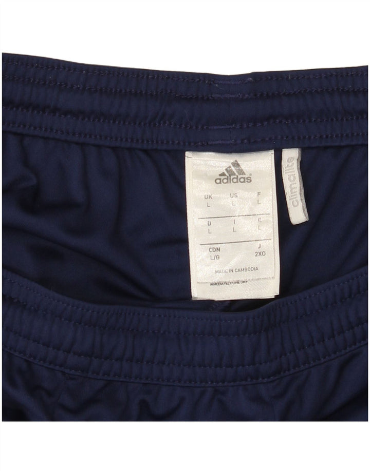 Adidas Herre Climalite Sportshorts Large Navy Blue Colourblock Polyester