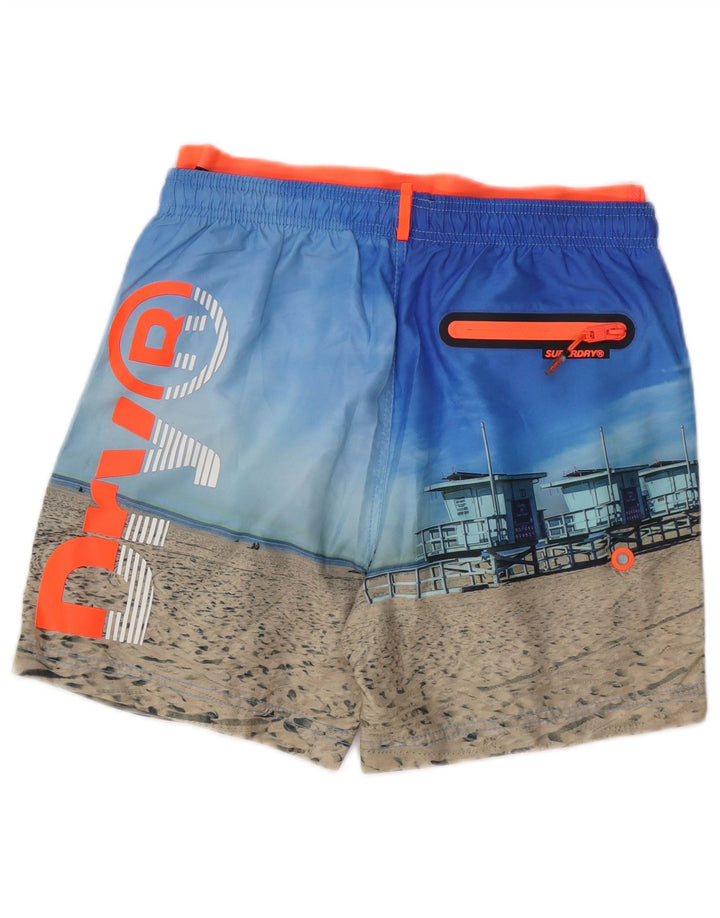 Superdry Badeshorts med grafisk abstrakt mønster til mænd Medium flerfarvet