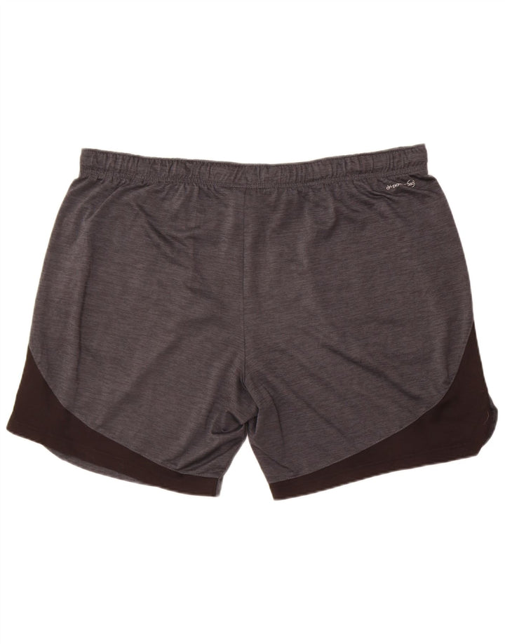 Russell Athletic Sports Shorts til mænd, store grå farveblok polyester