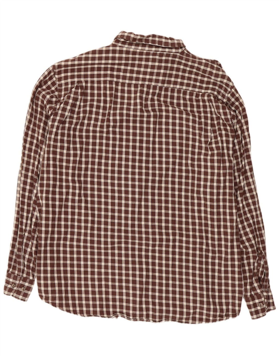 Wrangler herre flannelskjorte XL brun ternet bomuld