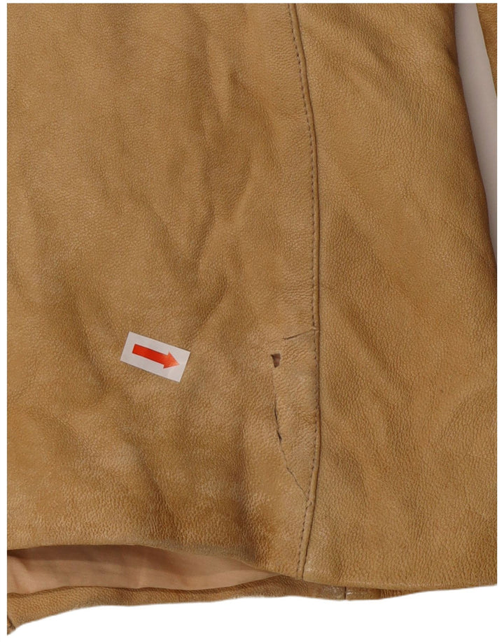 MASSIMO REBECCHI Womens 2 Button Suede Blazer Jacket IT 42 Medium Beige