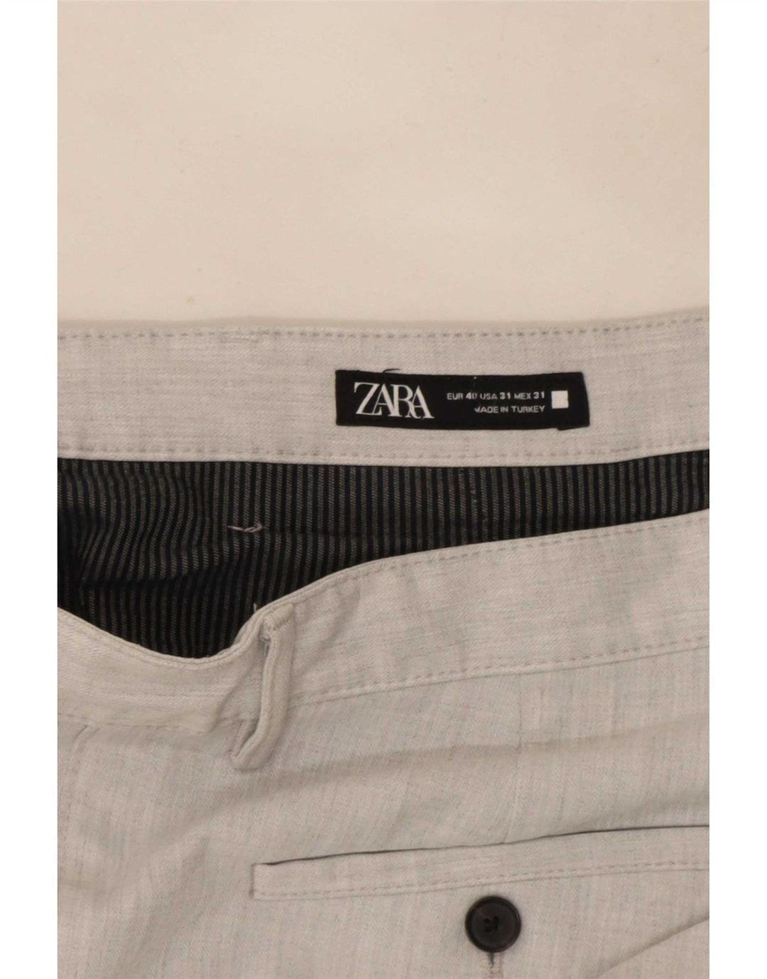 Zara Herre Slim Chino Bukser EU 40 Medium W31 L28 Grå