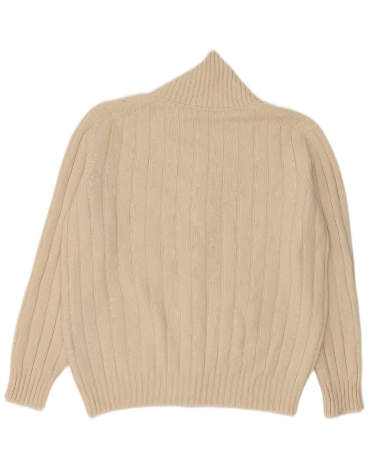 Gioferrari Herre Cardigan Sweater IT 54 XL Hvid Merinould