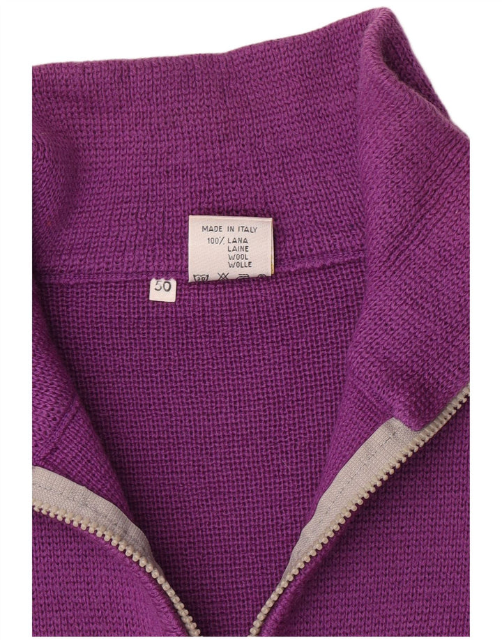 Volkl Herre Ski Zip Neck Jumper Sweater IT 50 Medium Lilla Colourblock