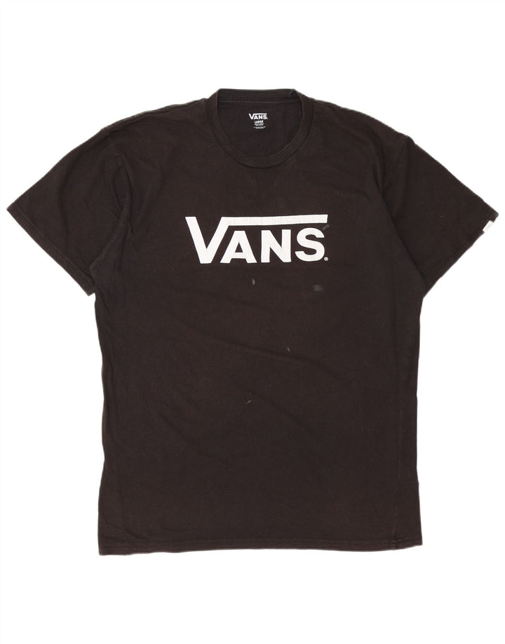 Vans Herre Grafisk T-Shirt Top Stor Sort Bomuld
