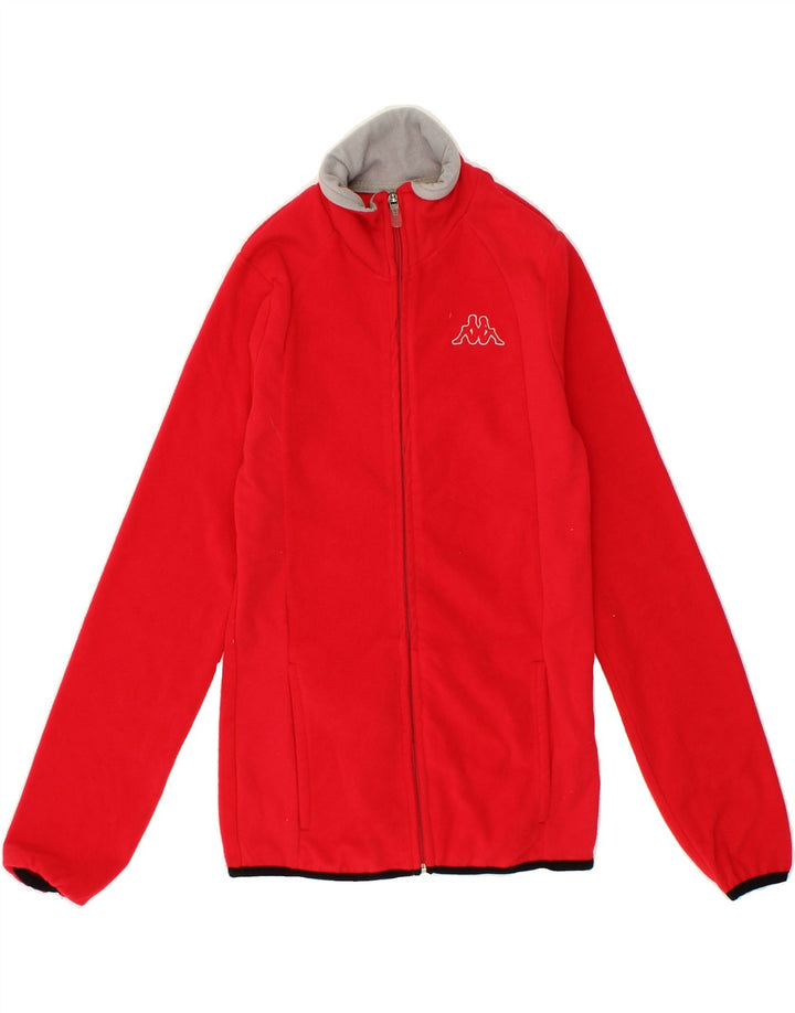 KAPPA Womens Fleece Jacket UK 10 Small Red Polyester Vintage Kappa and Second-Hand Kappa from Messina Hembry 