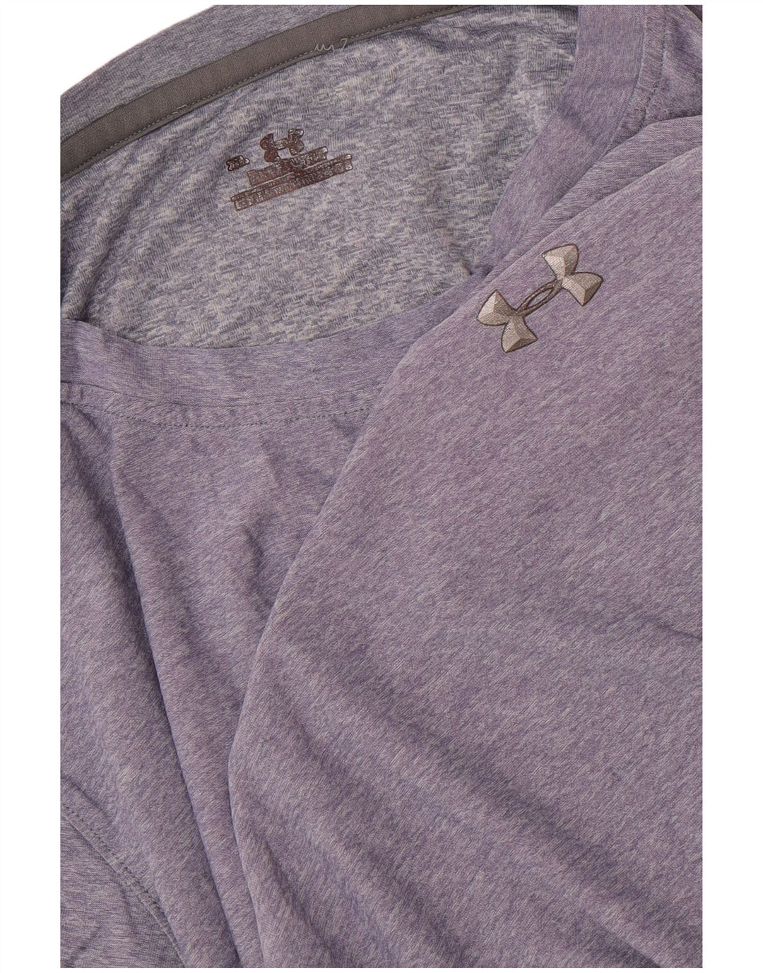 UNDER ARMOUR Herre T-Shirt Top XL Lilla Flecked