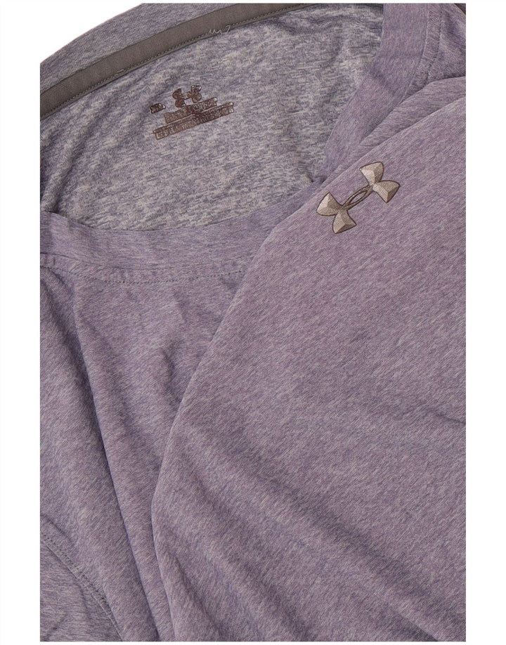 UNDER ARMOUR Herre T-Shirt Top XL Lilla Flecked