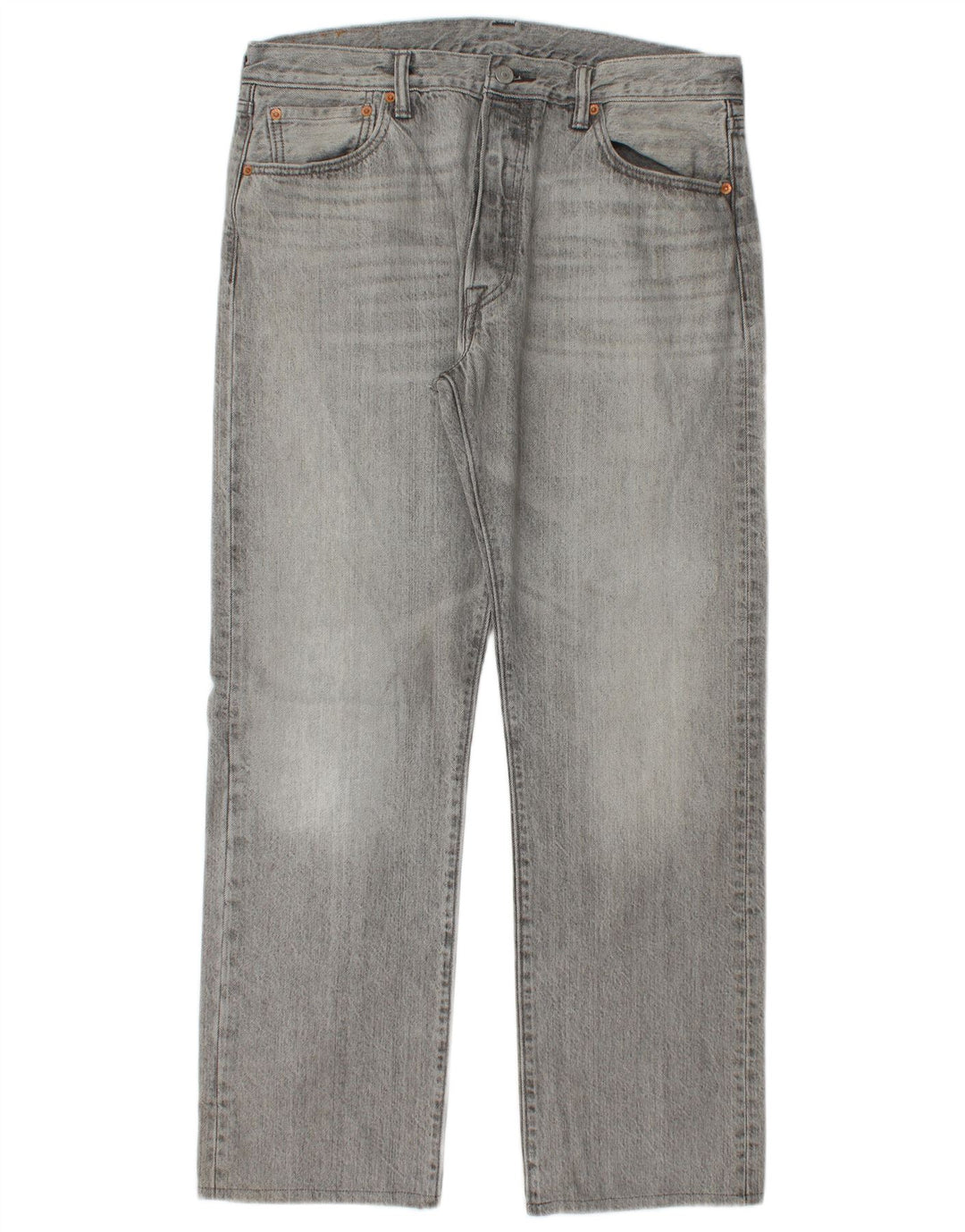 LEVI'S Herre 501 Straight Jeans W34 L30 Grå Bomuld