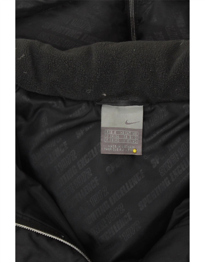 Nike Dame Hooded Longline Polstret Frakke UK 8/10 Small Black