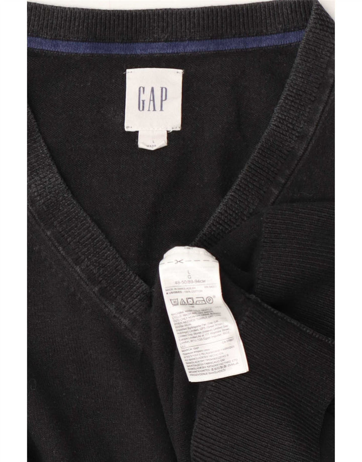 Gap Herre V-hals sweater Stor sort bomuld