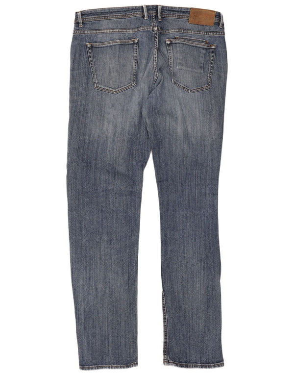 Massimo Dutti Herre Casual Fit Slim Jeans EU 46 XL W36 L33 Blå