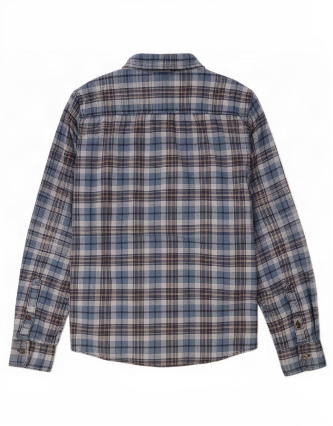Fat Face Herreskjorte Medium Blue Ternet Bomuld