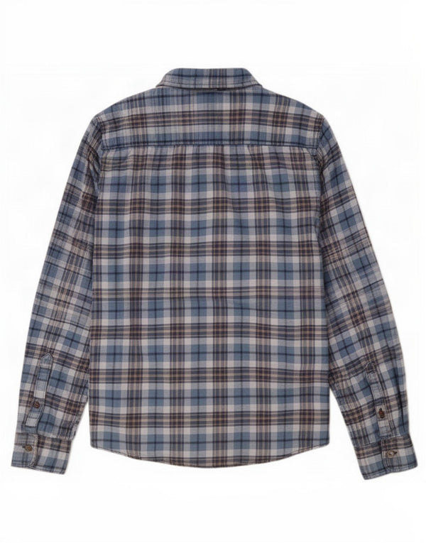 Fat Face Herreskjorte Medium Blue Ternet Bomuld