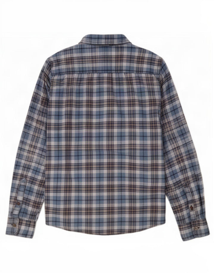 Fat Face Herreskjorte Medium Blue Ternet Bomuld