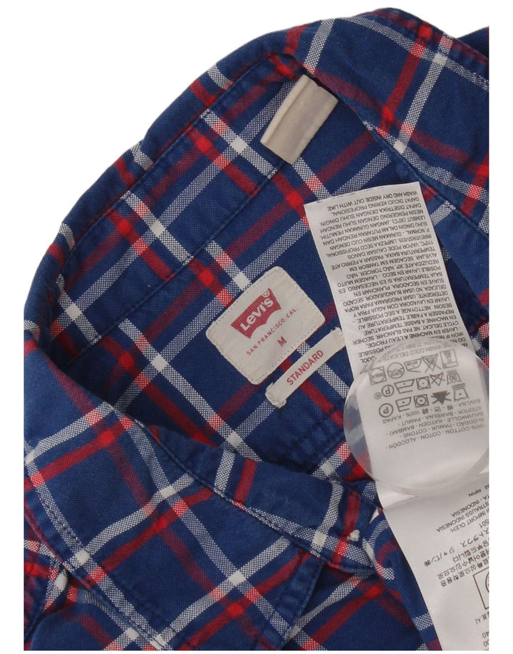Levi's Herre Standard Fit skjorte Medium Blue Ternet Bomuld