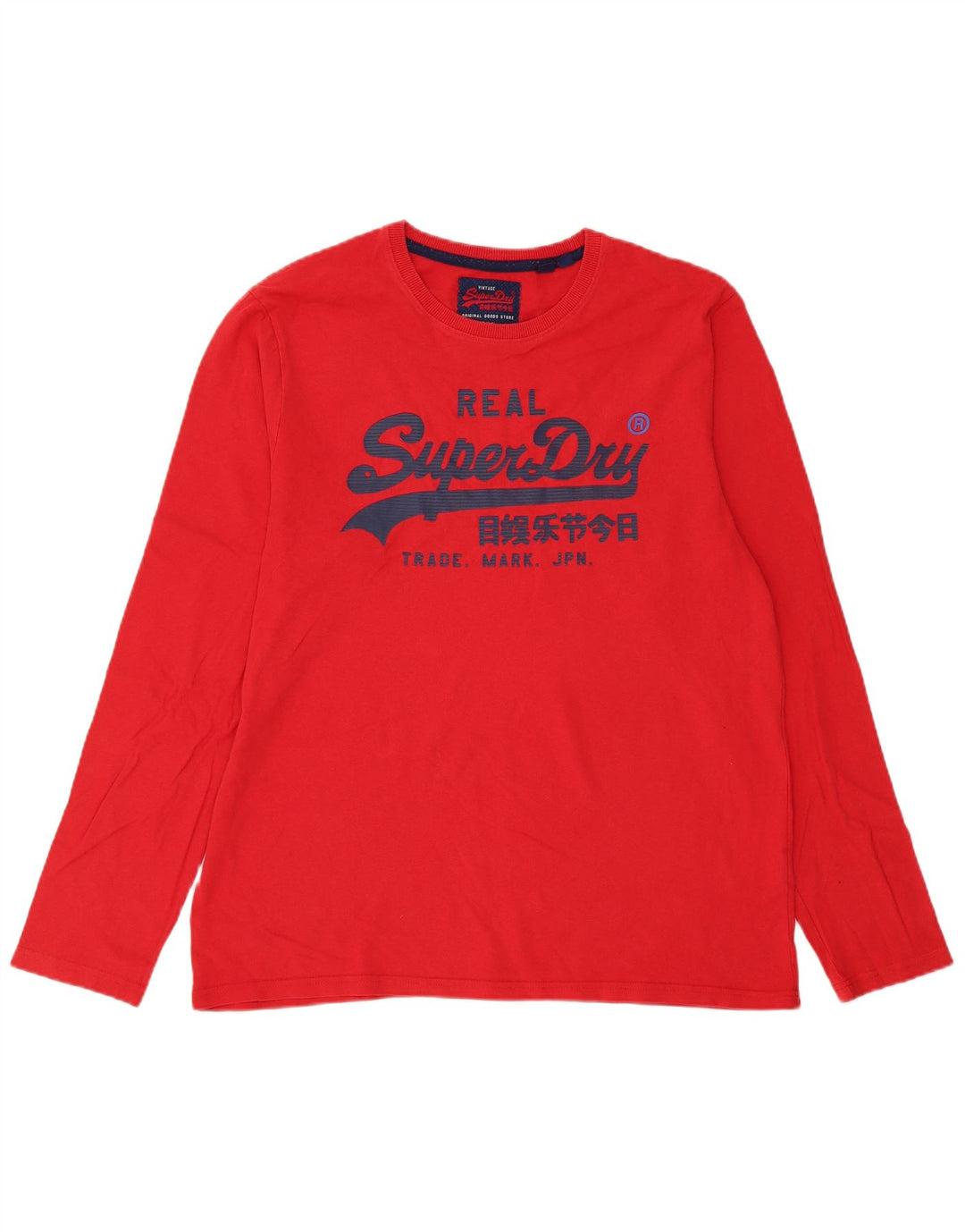 Superdry Herre grafisk top Langærmet 3XL Rød Bomuld Moderne