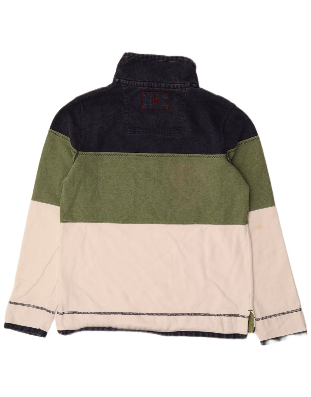 Fedt ansigt herre lynlås-hals sweatshirt jumper lille flerfarvet Colourblock