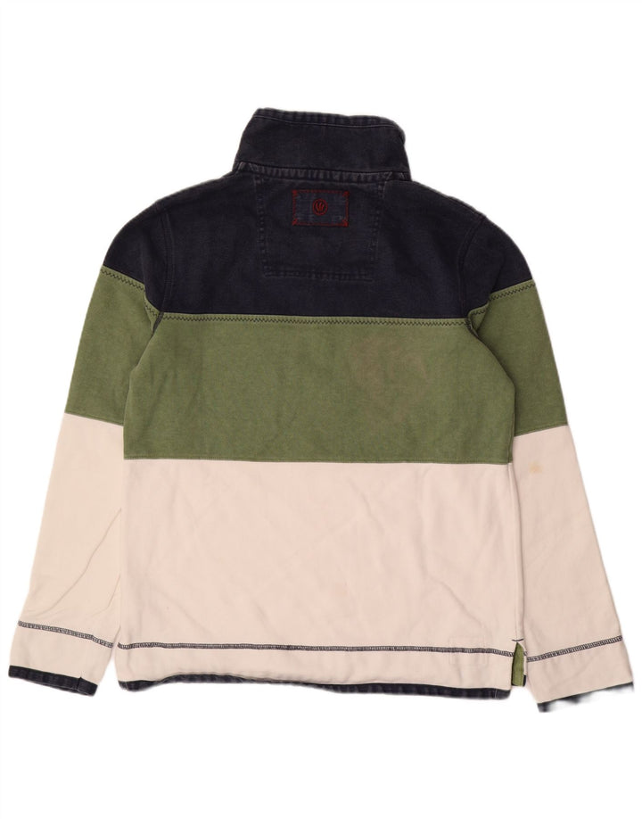 Fedt ansigt herre lynlås-hals sweatshirt jumper lille flerfarvet Colourblock