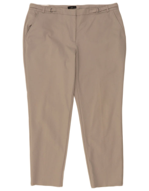 M&Co Dame Slim Chino Bukser UK 16 Large W36 L27 Grå Bomuld
