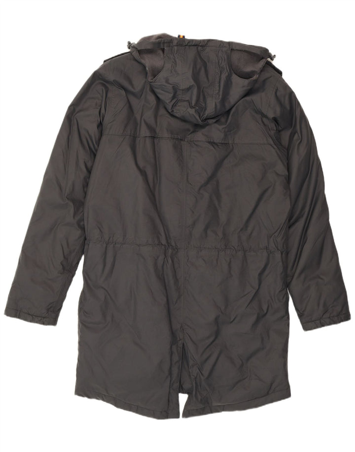K-Way Herre Hooded Parka Jacket UK 38 Medium Grå Polyamid