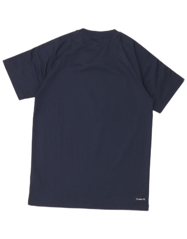 Adidas Herre Climalite T-shirt Top Lille marineblå polyester