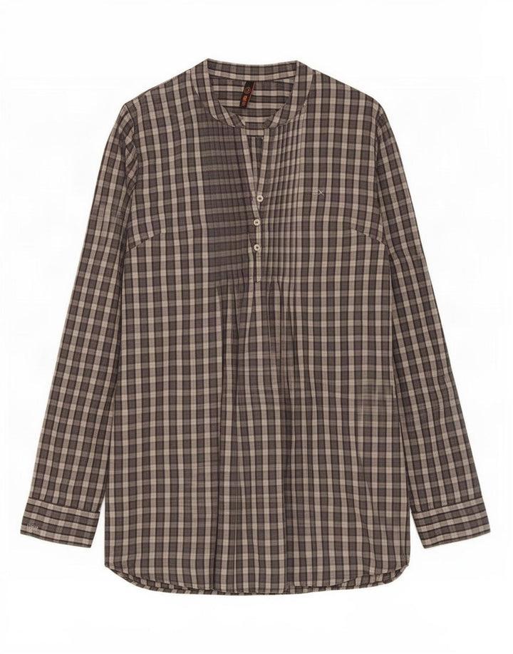 Sun68 Dame Pullover Shirt UK 10 Small Grey Ternet Bomuld