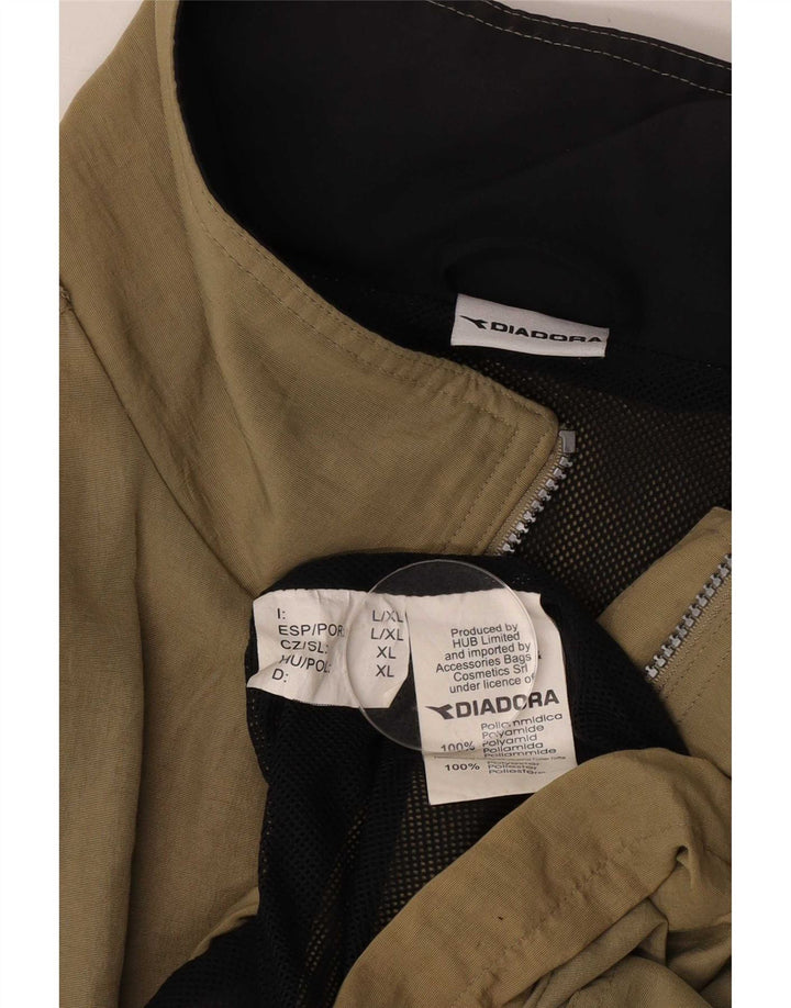 Diadora Regnjakke til mænd UK 42 XL Khaki Polyamid