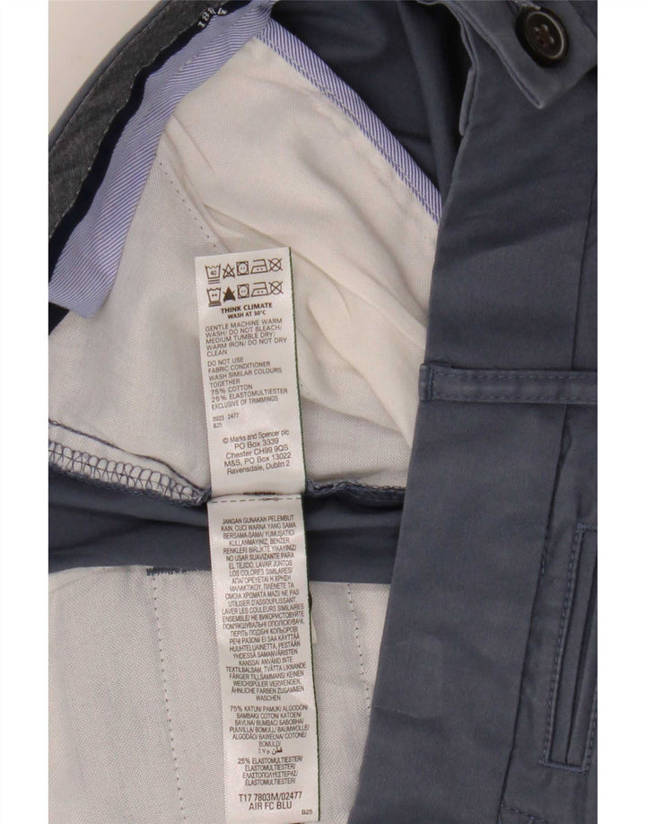 Marks & Spencer Herre Chino Shorts W38 XL Blå Bomuld