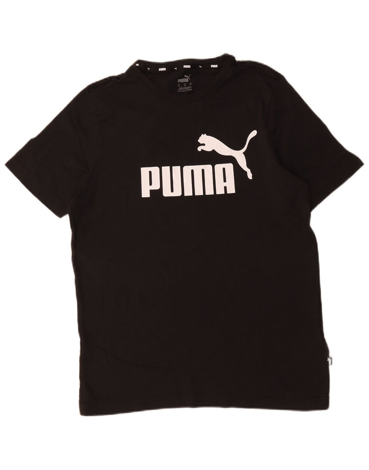 Puma Herre Grafisk T-Shirt Top Medium Sort Bomuld