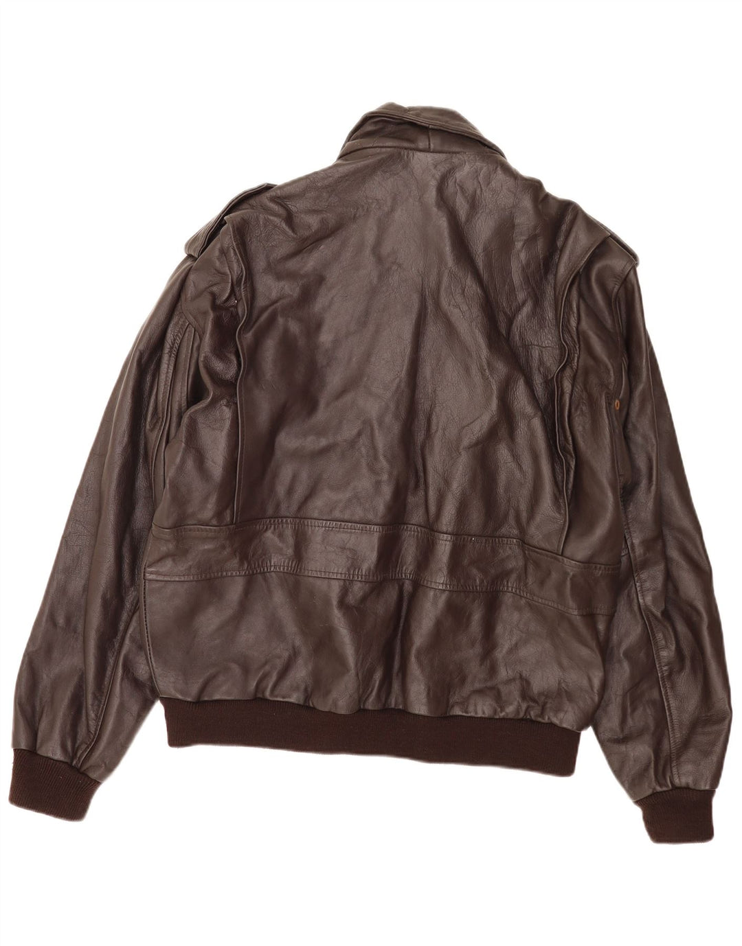Bomb Boogie Herre læder Flight Aviator Jacket UK 42 XL Brun