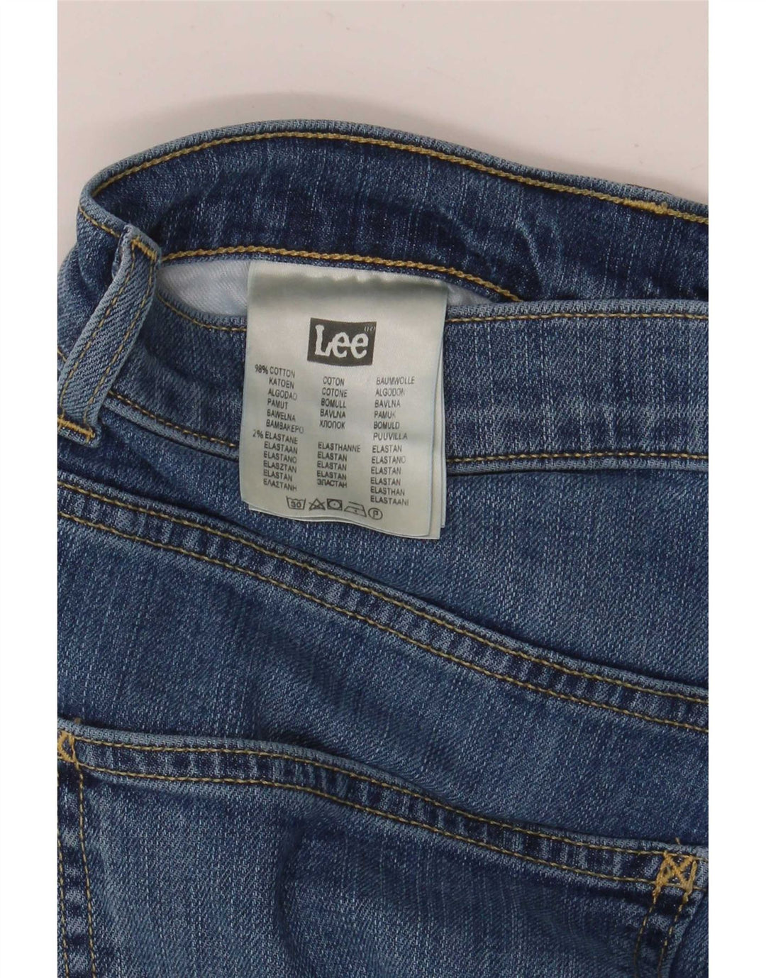 Lee Dame Brooklyn Straight Jeans W33 L34 Blå Bomuld