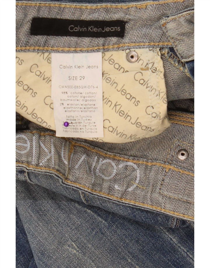Calvin Klein Dame Slim Jeans W29 L34 Blå Bomuld