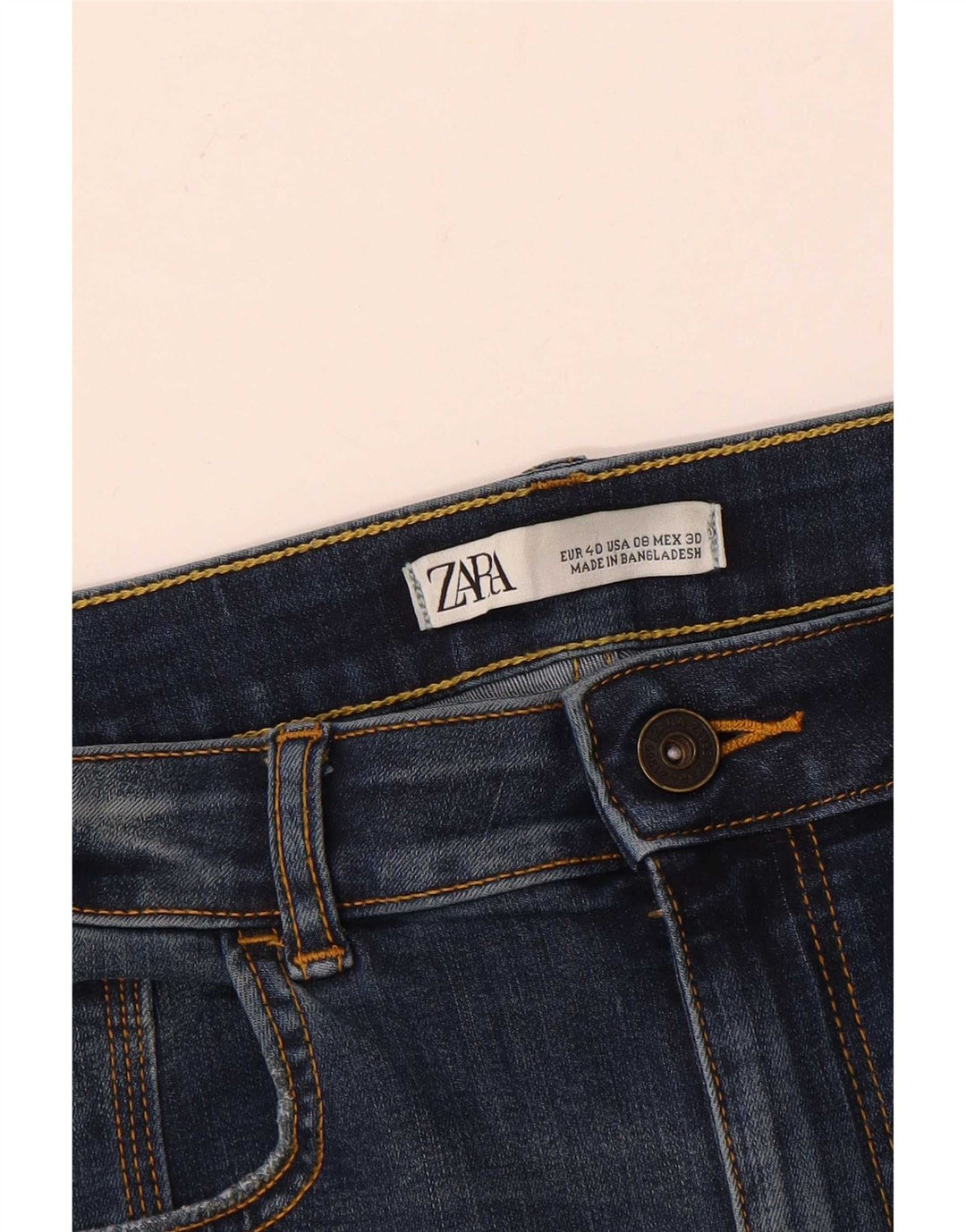 Zara Dame Distressed Skinny Jeans EU 40 Medium W30 L28 Blå