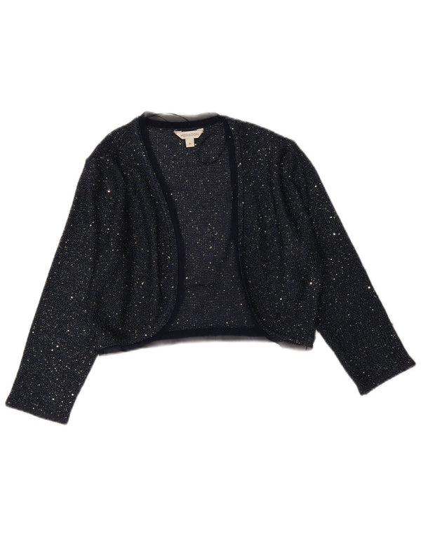 Monsoon Womens 3/4-ærmet Bolero Jumper UK 12 Medium Navy Blue Polyester