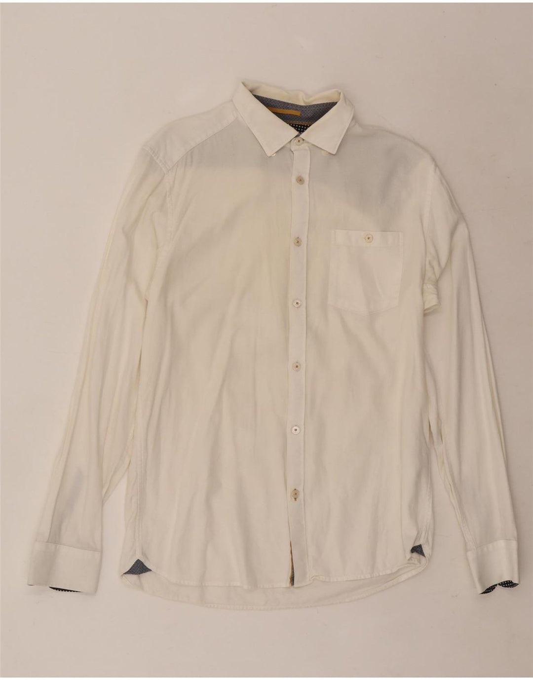 Ted Baker herreskjorte str. 3 Medium hvid bomuld