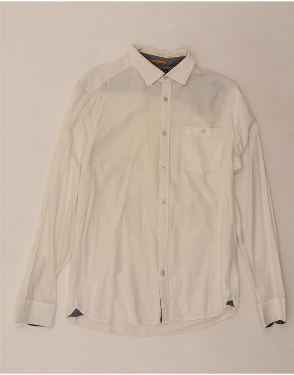 Ted Baker herreskjorte str. 3 Medium hvid bomuld