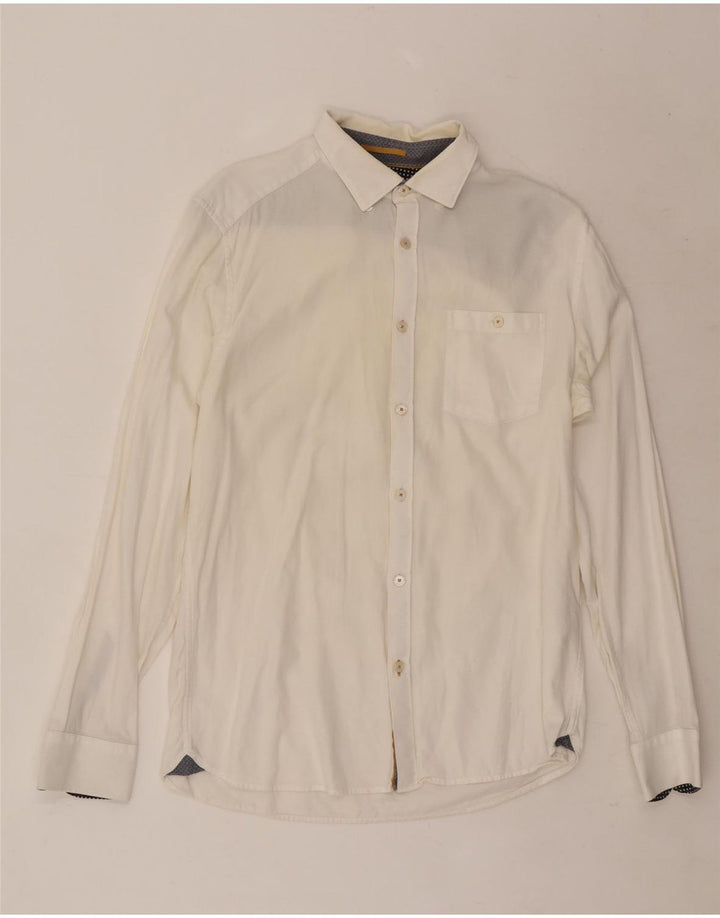 Ted Baker herreskjorte str. 3 Medium hvid bomuld