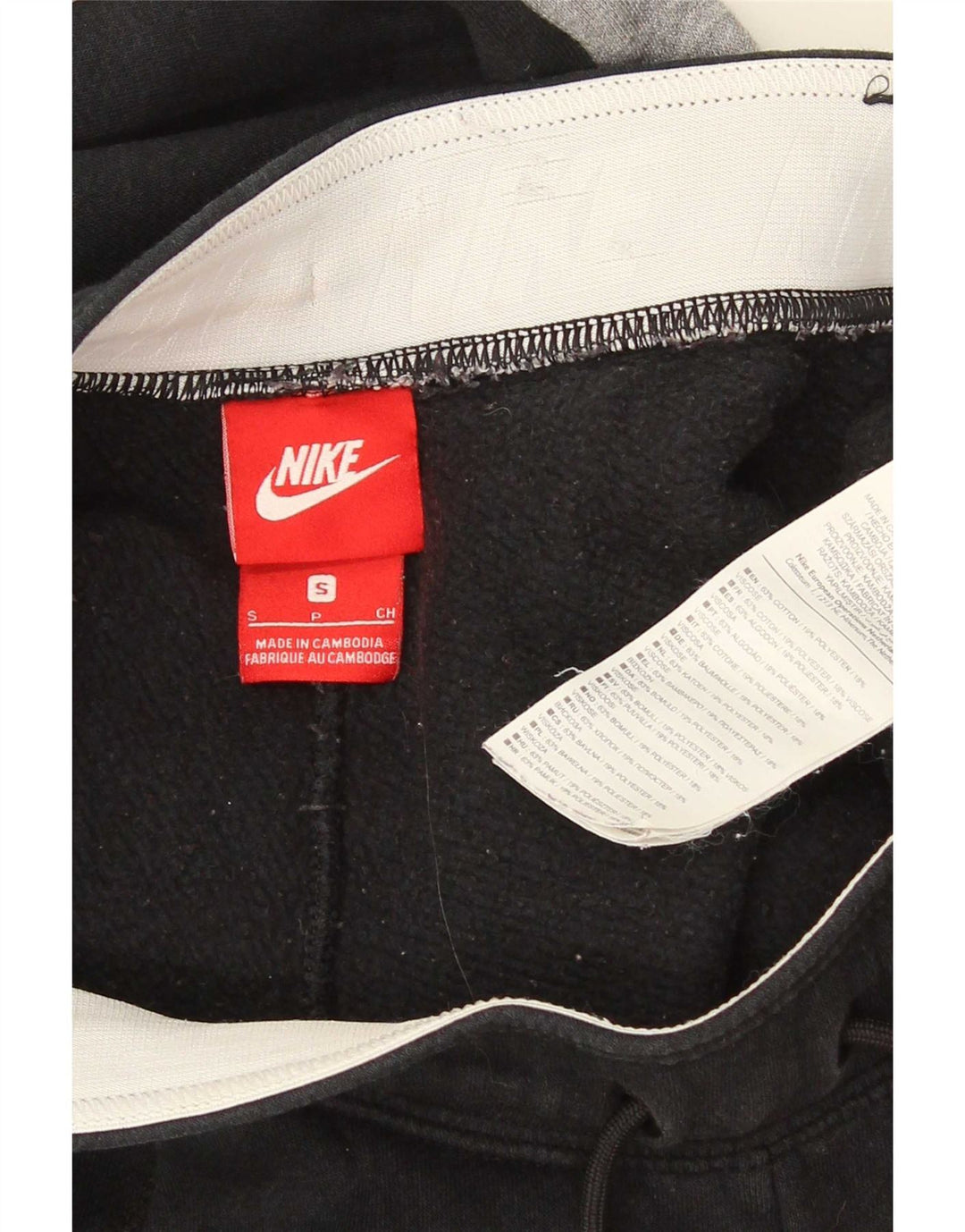 Nike Træningsdragt bukser til mænd Joggers Small Black Colourblock Bomuld