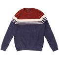Marks & Spencer Herre Crew Neck Trøje Medium Navy Blå Colourblock