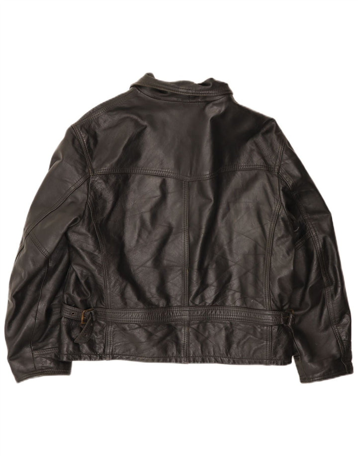 Vintage herre læderjakke UK 42 XL sort læder