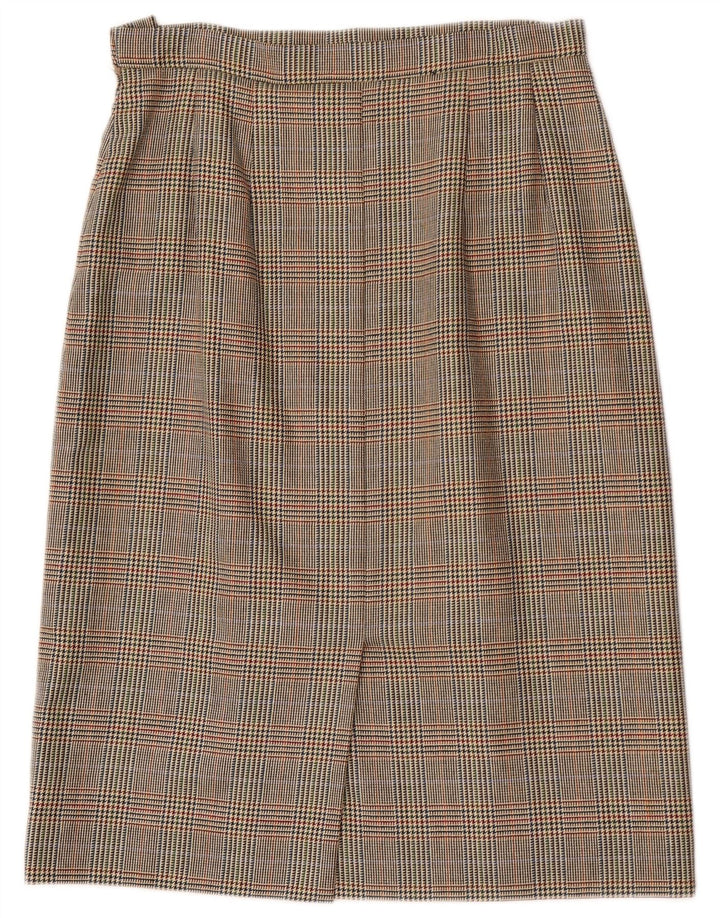 Aquascutum lige nederdel til kvinder W32, stor brun hundestød