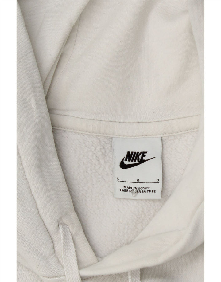 NIKE Grafisk hættetrøje til mænd, stor hvid bomuld