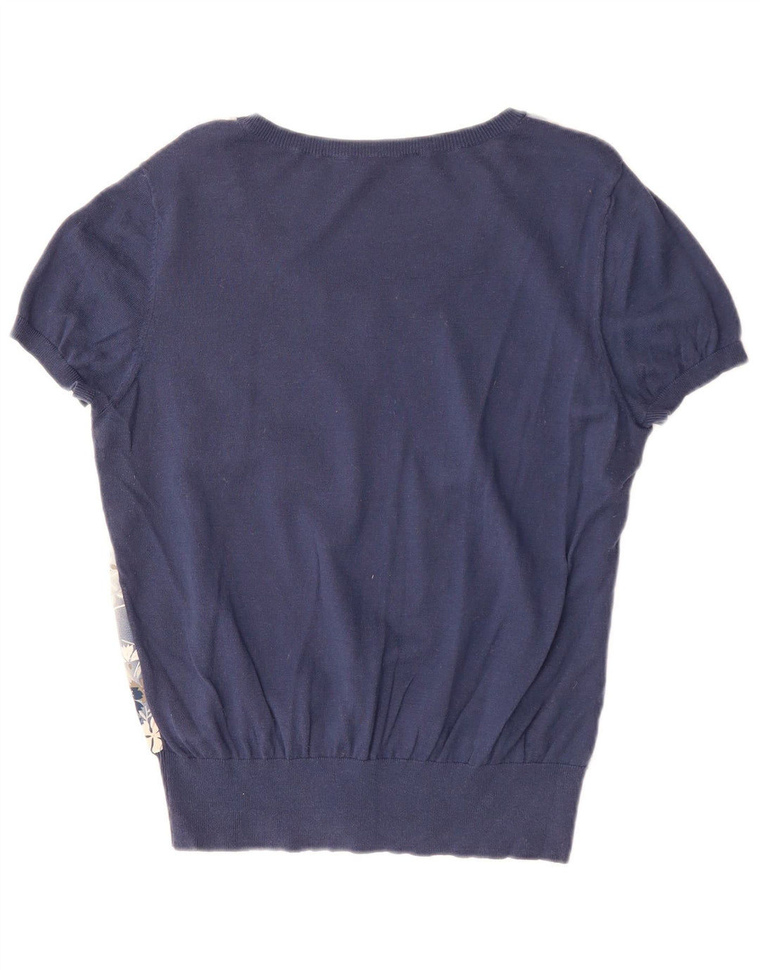 Oasis Dame Bluse Top UK 16 Large Navy Blue Floral Polyamid