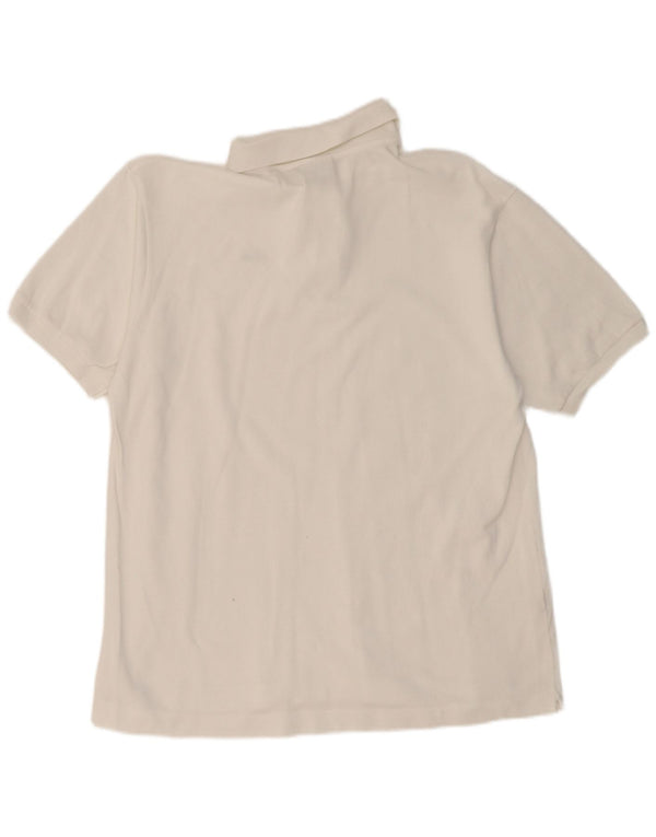 LACOSTE Poloshirt til mænd str. 6 XL Hvid bomuld