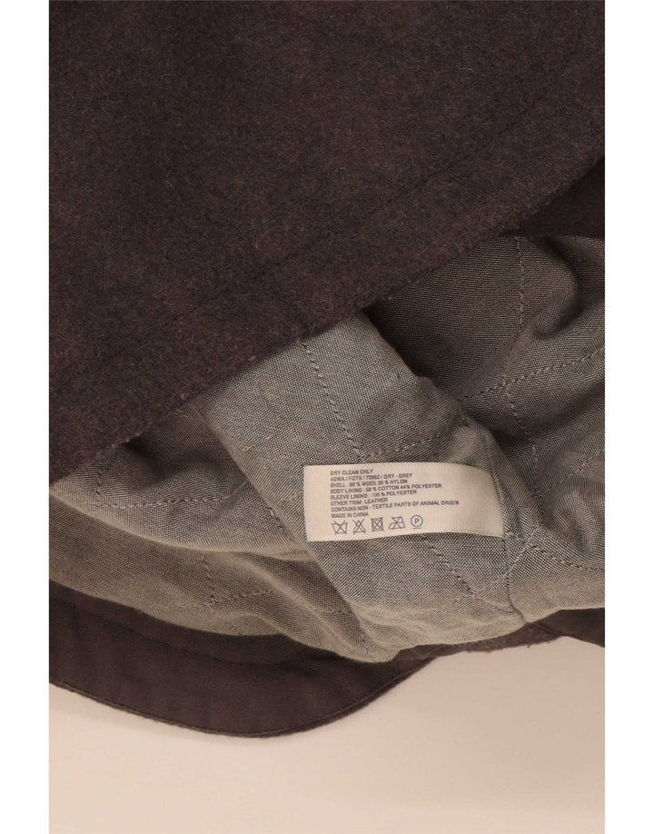 Fat Face Dame Hætte Oversized Parka Jacket UK 10 Small Grey Wool