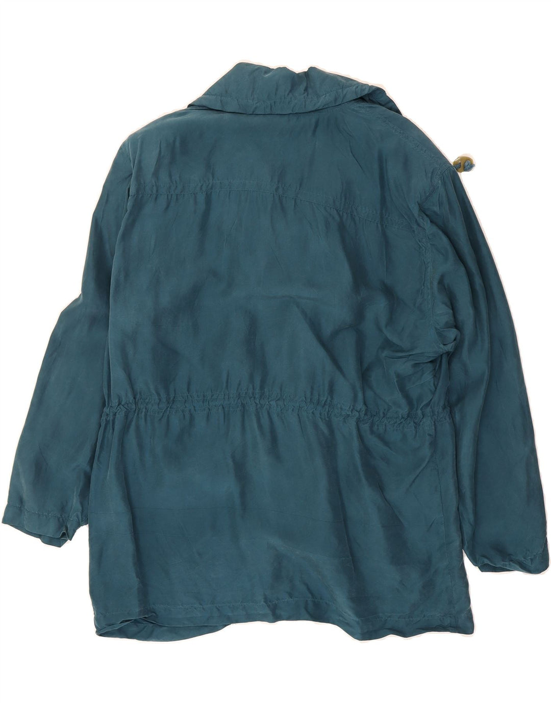 CHARON Womens Bomber Jacket UK 14 Medium Green Silk Vintage Charon and Second-Hand Charon from Messina Hembry 