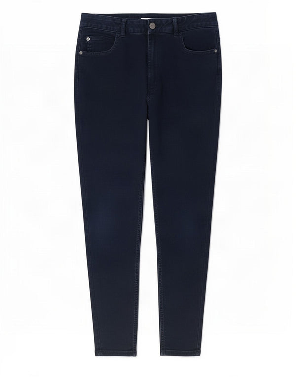 Marks & Spencer Dame Skinny Jeans UK 10 Small W27 L25 Navy Blue Bomuld