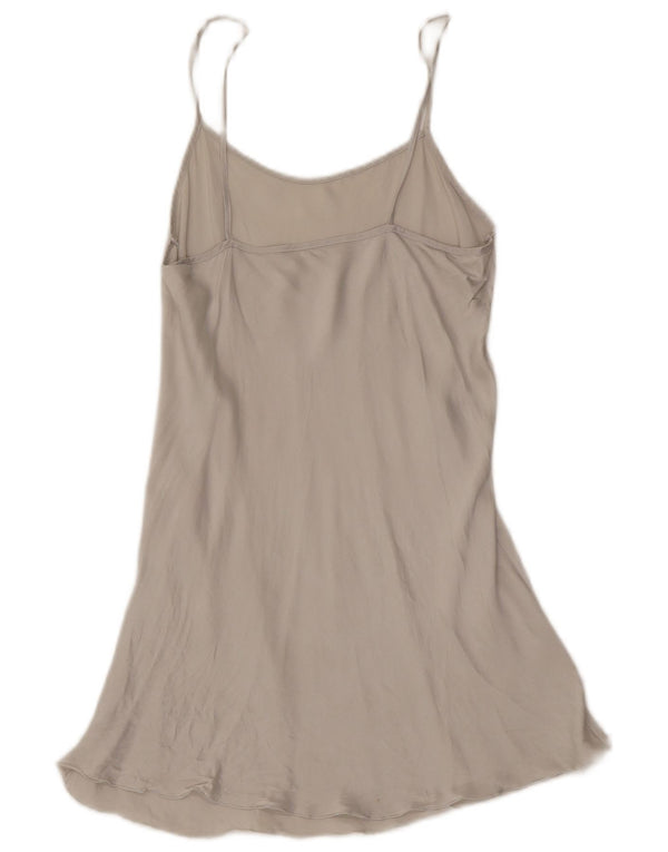 Vintage Dame Slip Dress UK 10 Small Grey