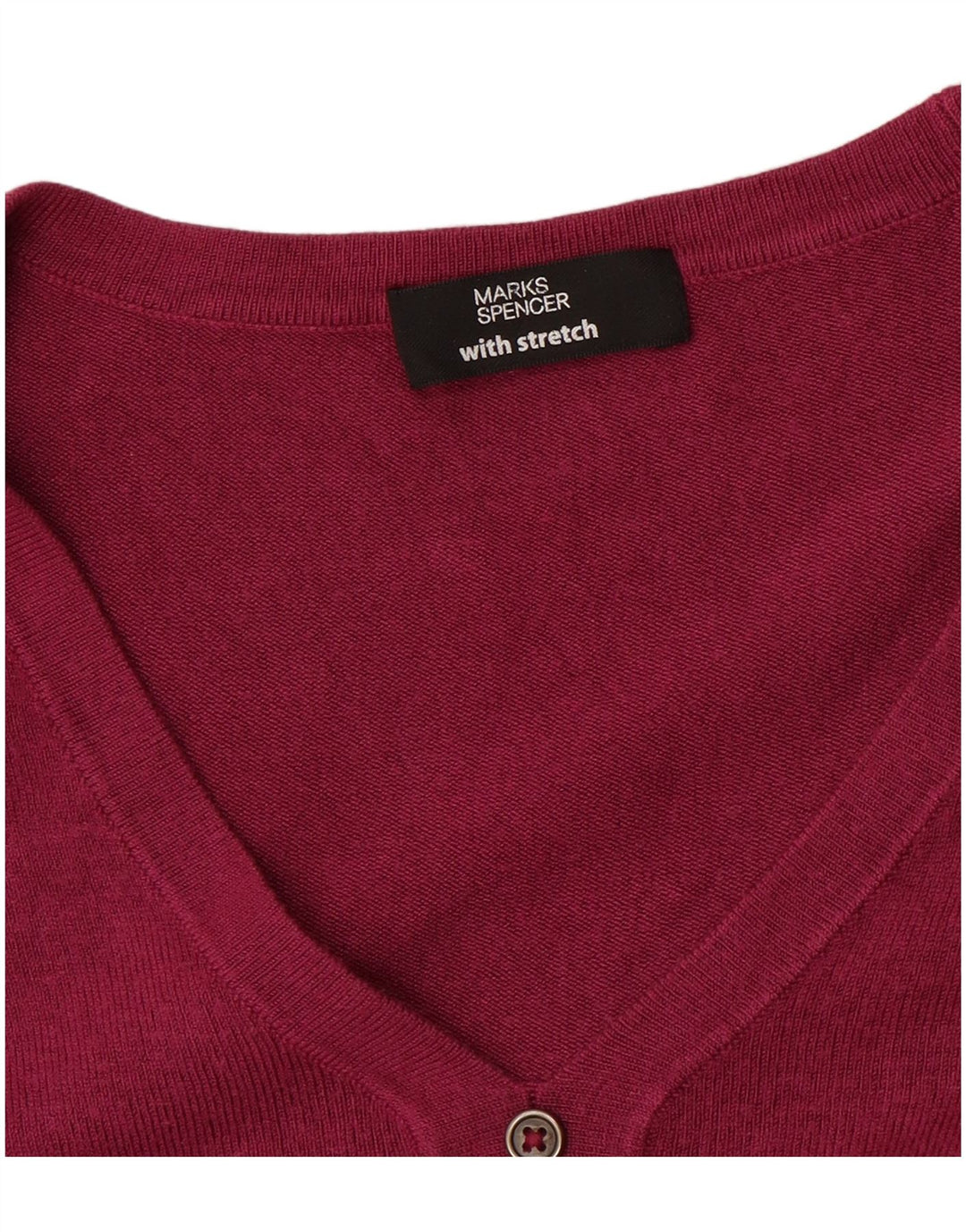 Marks & Spencer Dame V-hals sweater UK 14 Medium Pink